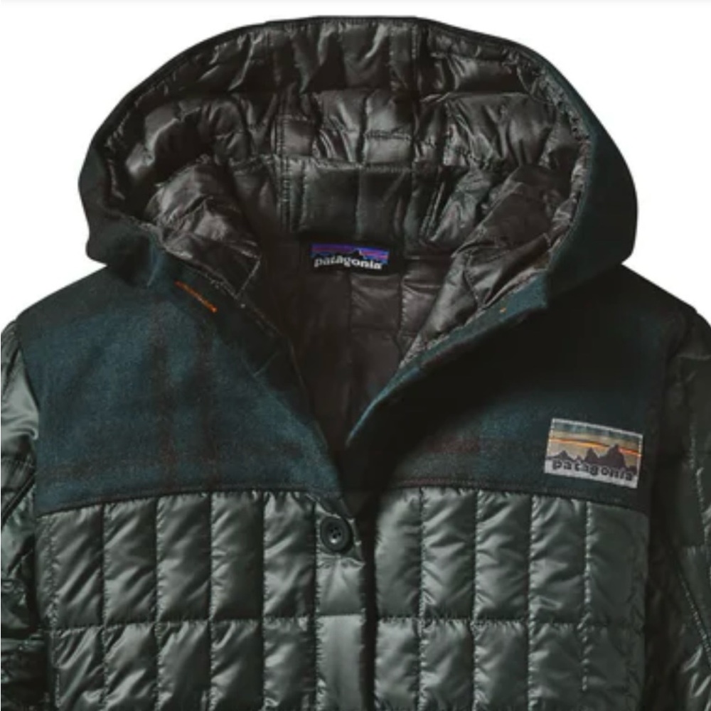 Patagonia 40th Anniversary Wool Puffer Jacket Forest Green Women’s Large